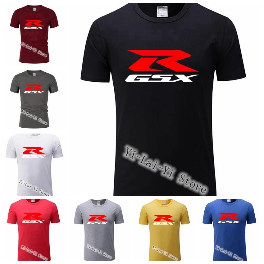 Бесплатная доставка! Для мужчин футболка Gs Suzuki R GSX с атрибутикой Повседневная Fun