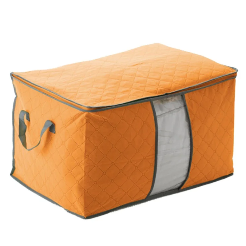 

2019 Portable Durable Cloth Container Organizer Non Woven Underbed Pouch Closet Cabin Sweater Storage Bag Box Bamboo Clothing
