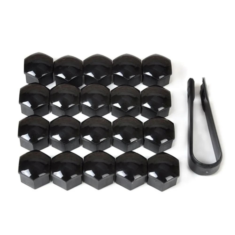 

20Pcs/lot Wheel Lug Bolt Center Nut Covers Caps for octavia a5 a7 1 rapid fabia yeti superb accessories