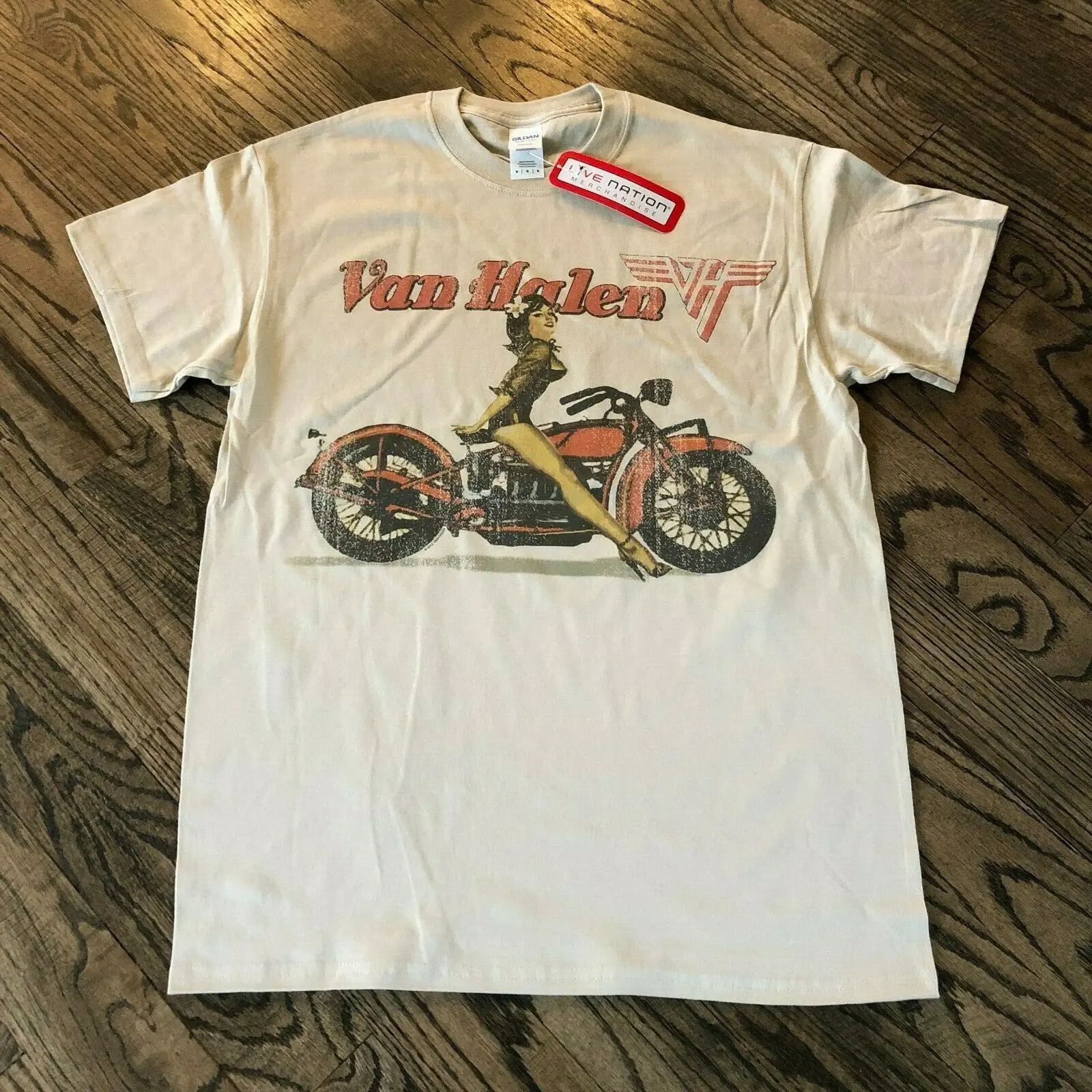 

VAN HALEN Biker Pin Up T SHIRT Official Live Nation Merchandise NWT Authentic!