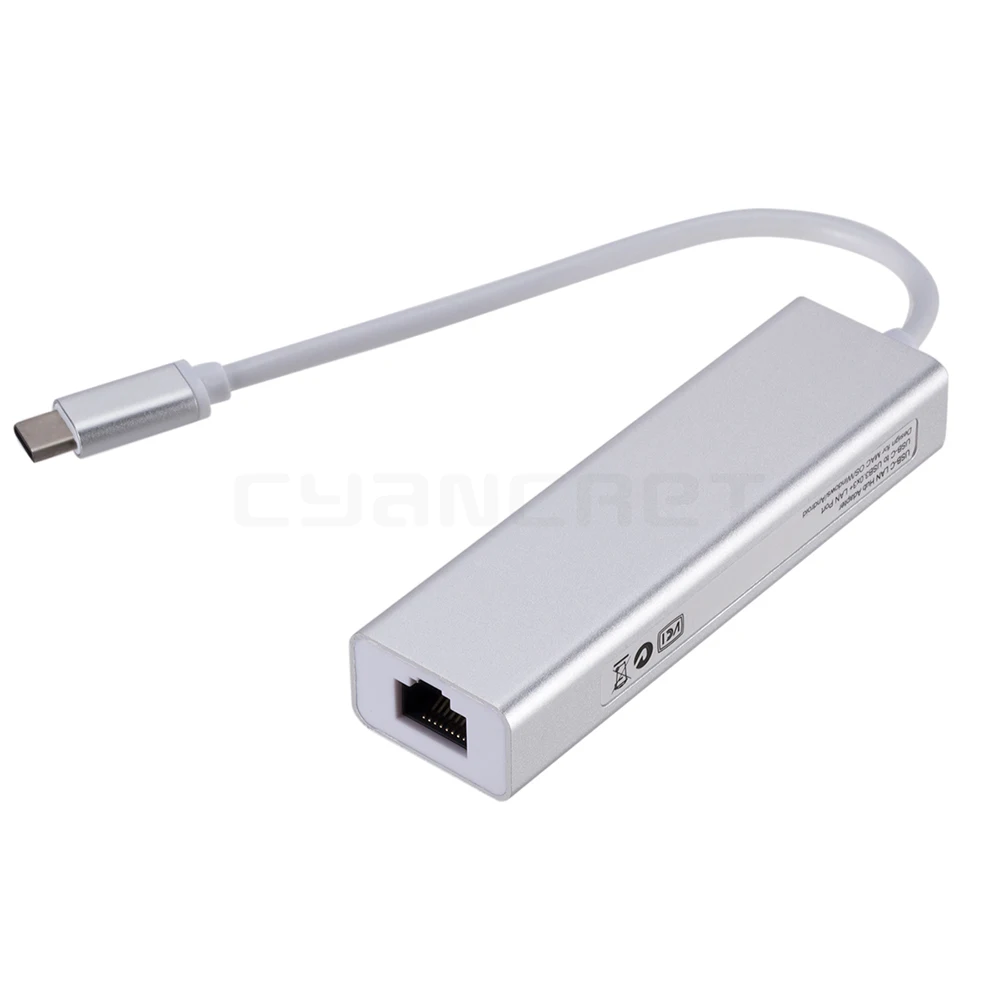 Адаптер type-C Док-концентратор USB-C 3,1 к USB 3,0x3 Ethernet LAN RJ45 сетевая карта конвертер передачи данных для ноутбука MacBook Windows