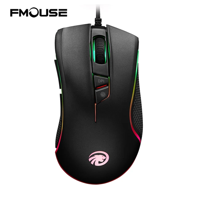FMOUSE F300 4000 DPI Programmable 7 Buttons RGB Backlit Wired Optical Gaming Mouse for Laptop Desktop Computer PC Gamer Mice FMOUSE F300 4000 DPI Programmable 7 Buttons RGB Backlit Wired Optical Gaming Mouse for Laptop Desktop Computer PC Gamer Mice