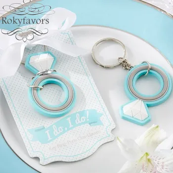 

FREE SHIPPING 50PCS Wedding Favors Engagement Diamond Ring Keychain Birthday Gifts Event Giveaways Anniversary Supplies