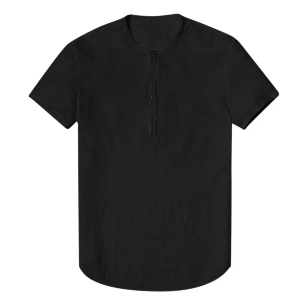 Летняя мужская футболка, уличная одежда, мешковатые хлопковые льняные одноцветные футболки с коротким рукавом, ретро футболки, мужская одежда, Camisetas hombre