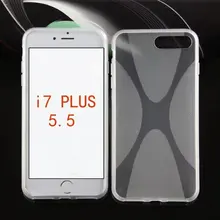 Gligle 200 шт./лот Мода Smart X-Line силиконовый Гель для Кожи, Чехол Для iPhone 7 Plus 5.5 крышка В виде ракушки случае