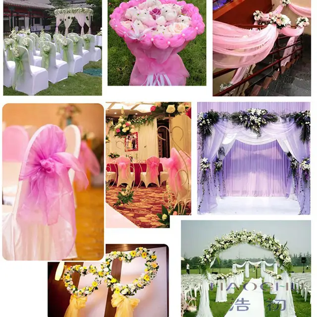 Online Shop Haochu 10mx75cm Mariage Wedding Organza Event Party