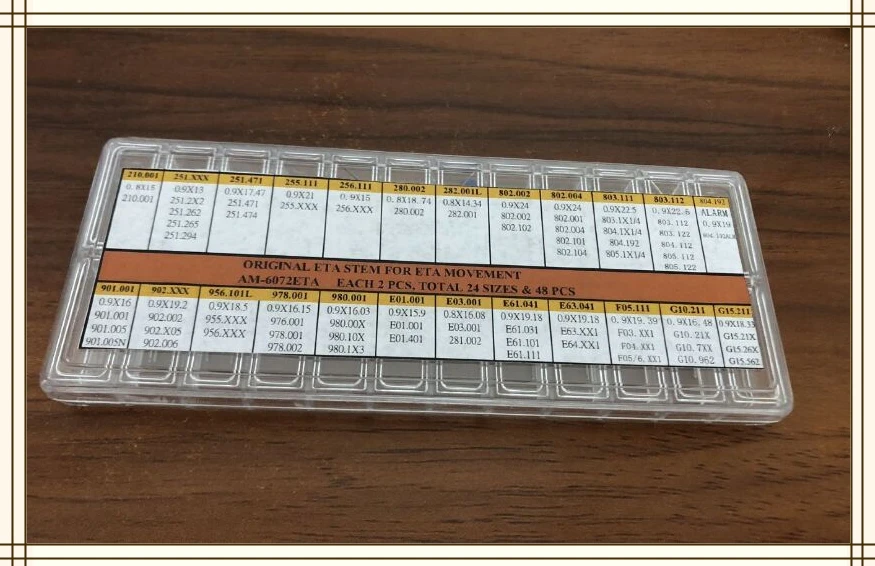 

Free Shipping Assortment of 48 PCs Original ETA Stems for ETA Movement