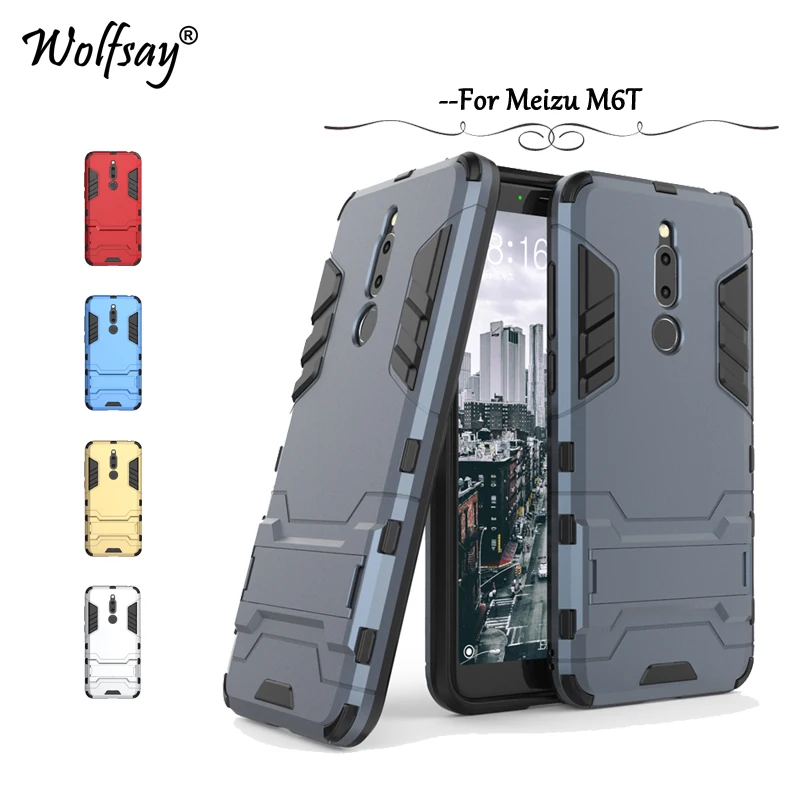 

Wolfsay Cover For Meizu M6T Case Luxury Armor Rubber Hard Back Phone Case For Meizu M6T Cover For Meizu Meilan M6T Coque Fundas