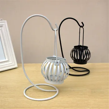 

Moroccan Candlestick Creative Iron Candelabrum Candle Holder Hang On the Tree or Wall Household Decoration Candle Holder