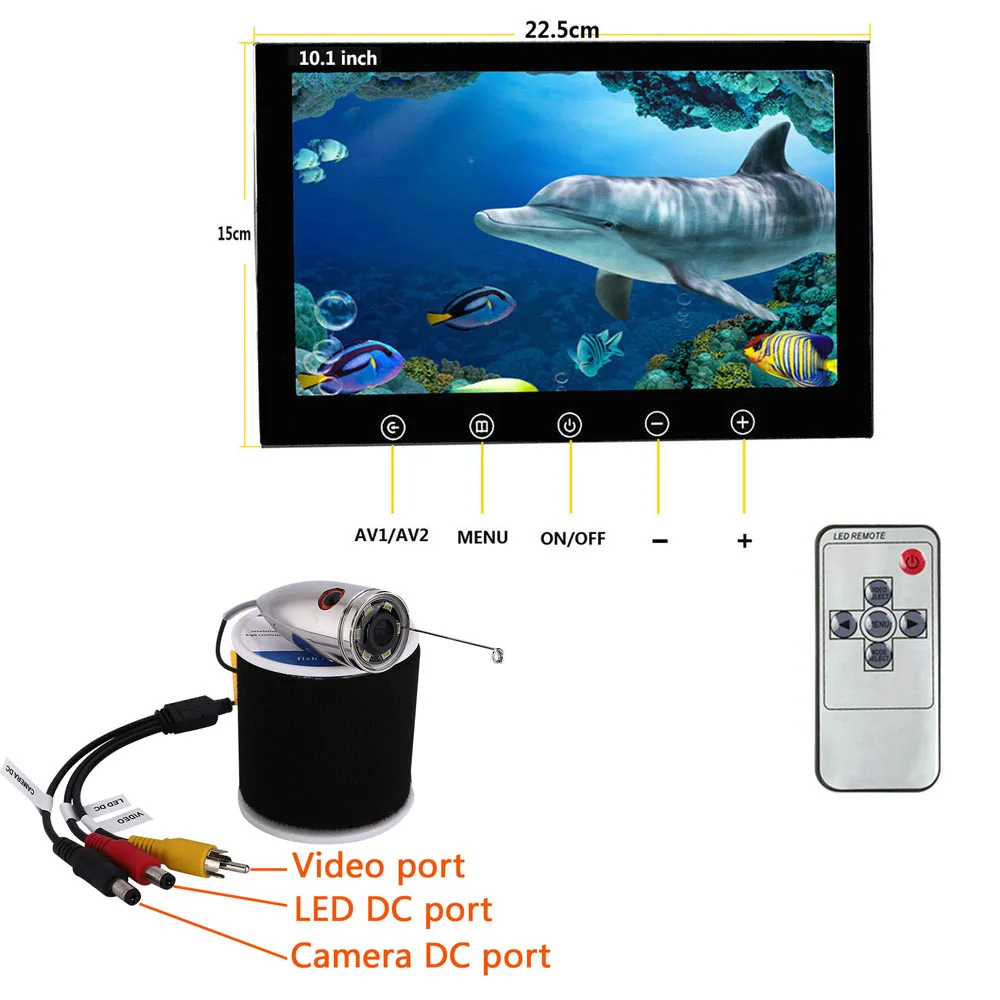 WI-FI Беспроводной Рыболокаторы с 720 P 1000TVL Подводная охота Видео Камера 10 дюймов Цвет монитор Бесплатная Моб приложение просмотра
