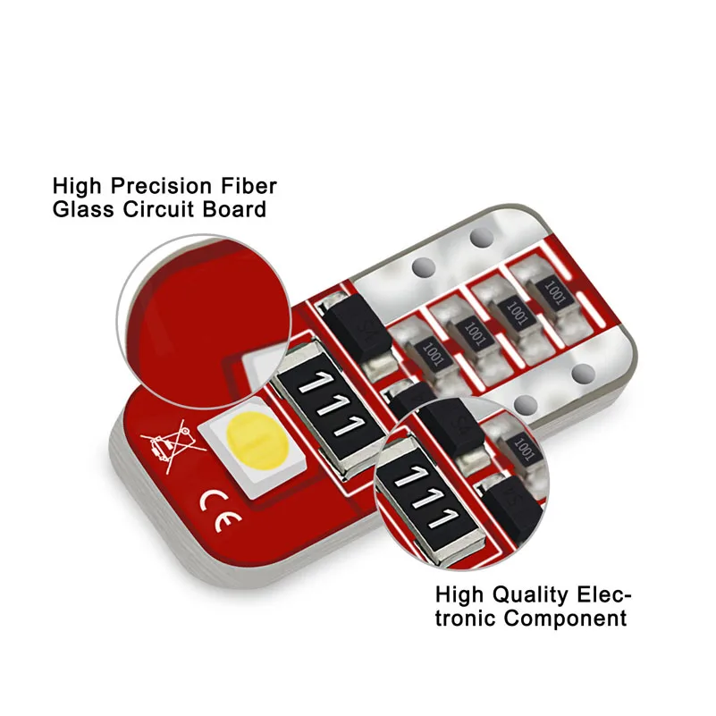 10x T10 Светодиодные лампы W5W 168 194 LED CANBUS автомобильное Внутреннее освещение