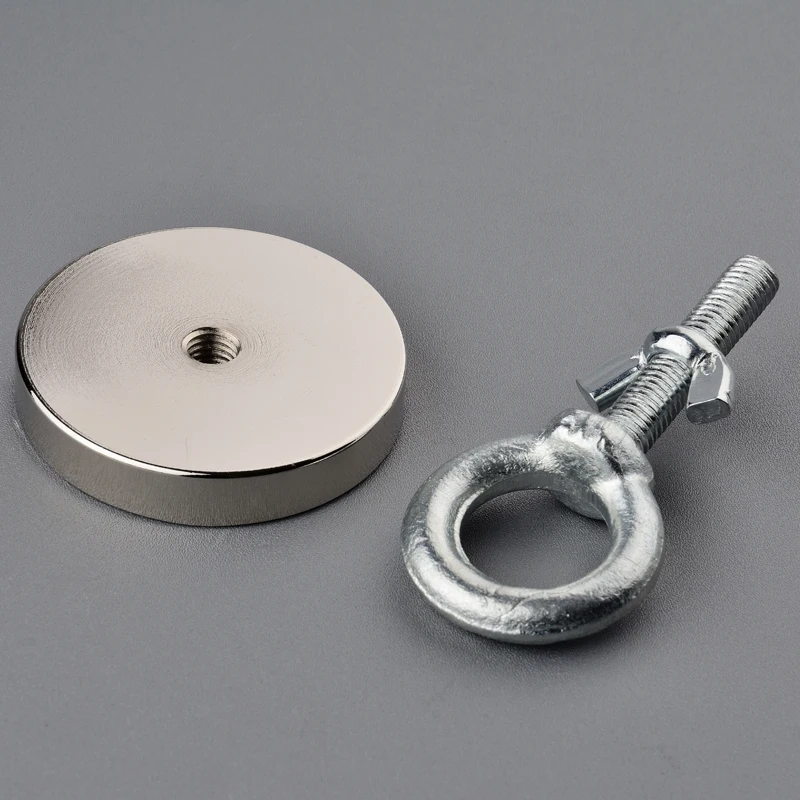 250Kg Magnets Design Powerful Neodymium Permanent Magnet Round Super Imanes Fishing Magnet with 10m Rope Magnetic Material Base