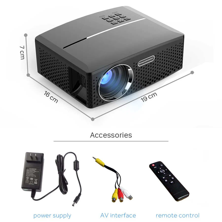 VIVIBRIGHT светодиодный проектор GP80. Низкая цена 1800 люмен 800*480 HDMI USB PC поддержка Full HD 1080