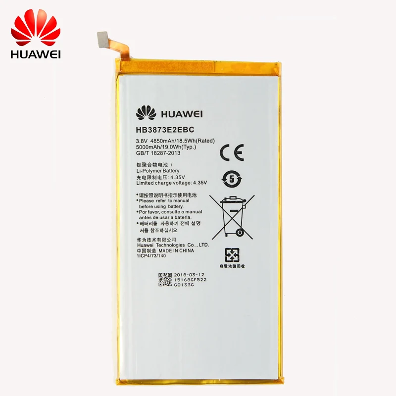 

Original Huawei HB3873E2EBC Rechargeable battery For Huawei mediapad X2 Honor X1 7D-503L 7D-501U 5000mAh