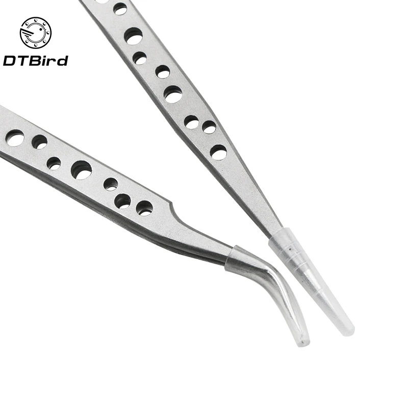 

Electronics Industrial Tweezers Anti-static Curved Straight Tip Precision Stainless Forceps Phone Repair Hand Tools Sets