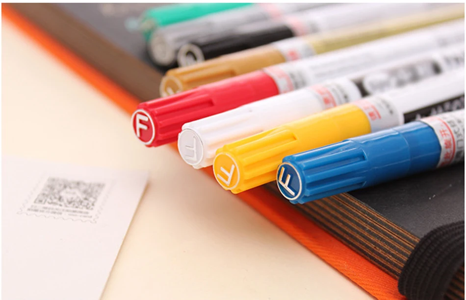 Металлический маркер, 8 цветов, 0,7 мм, очень тонкий маркер, нетоксичный, водостойкий, Перманентный маркер, ручка, сделай сам, искусство