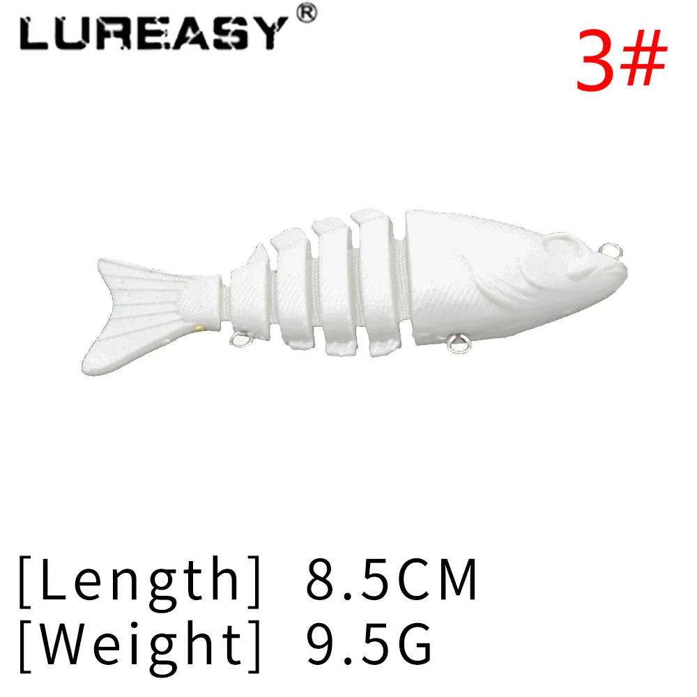  2019 LUREASY fishing temptation 1pcs Artificial Fish Lure Embryo Body swim bait DIY Color Fishing L