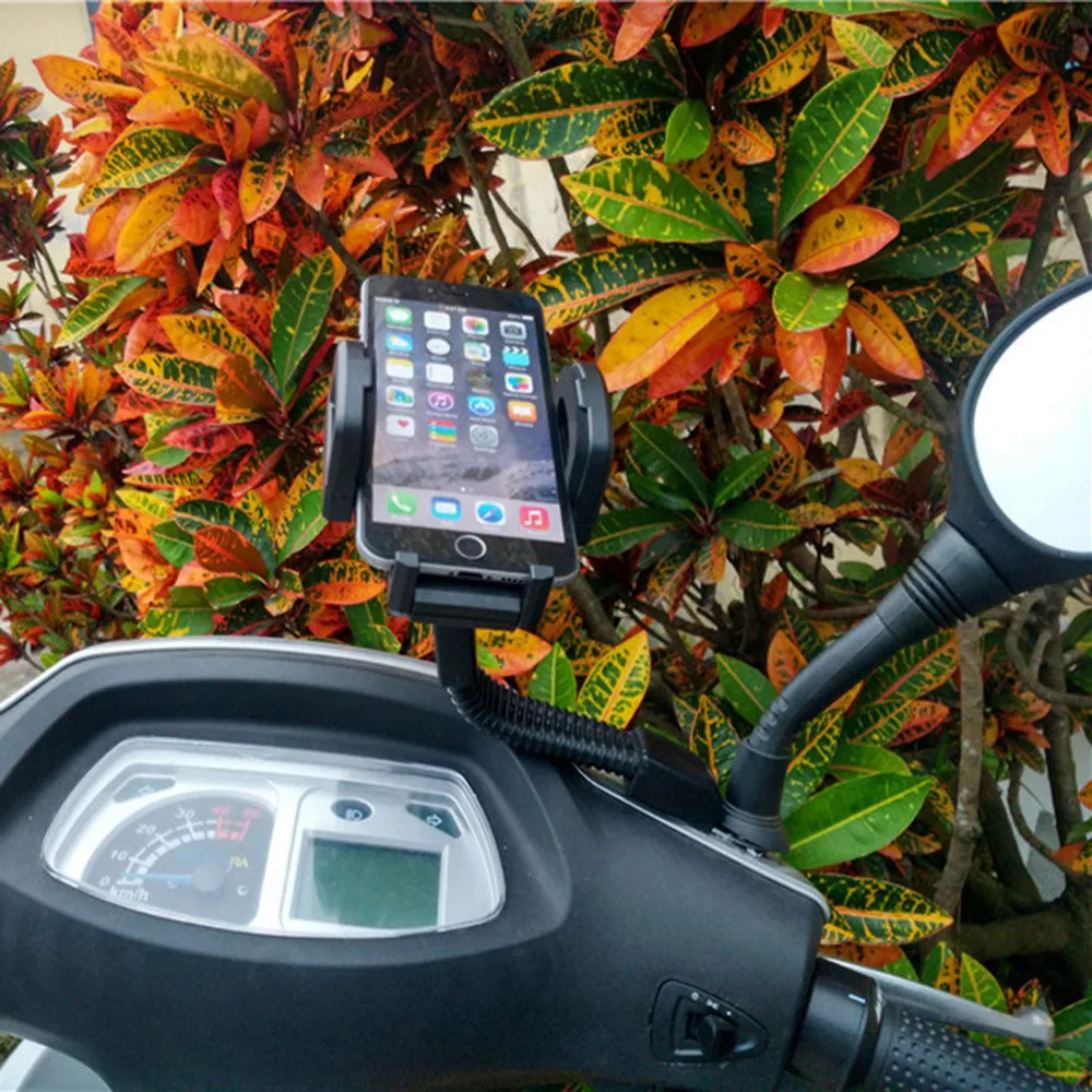 

Rotation Motorcycle Holder Stand Mount Bracket Rearview Mirror Mount Holder GPS Navigation Rearview Mirror Mount Holder 2019