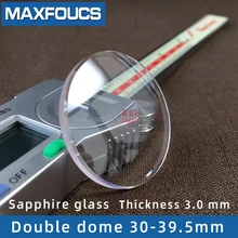 Стекло для часов с защитой от царапин, сапфир, Двойной Купол толщиной 3,0 мм, диаметр 30 мм~ 31,5/33,5/37 мм, купольное стекло, хрустальные аксессуары для часов