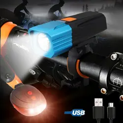 USB Перезаряжаемый велосипедный передний фонарь 450 лм велосипедная фара 5 режимов велосипедный фонарь встроенный аккумулятор 2200 мАч с