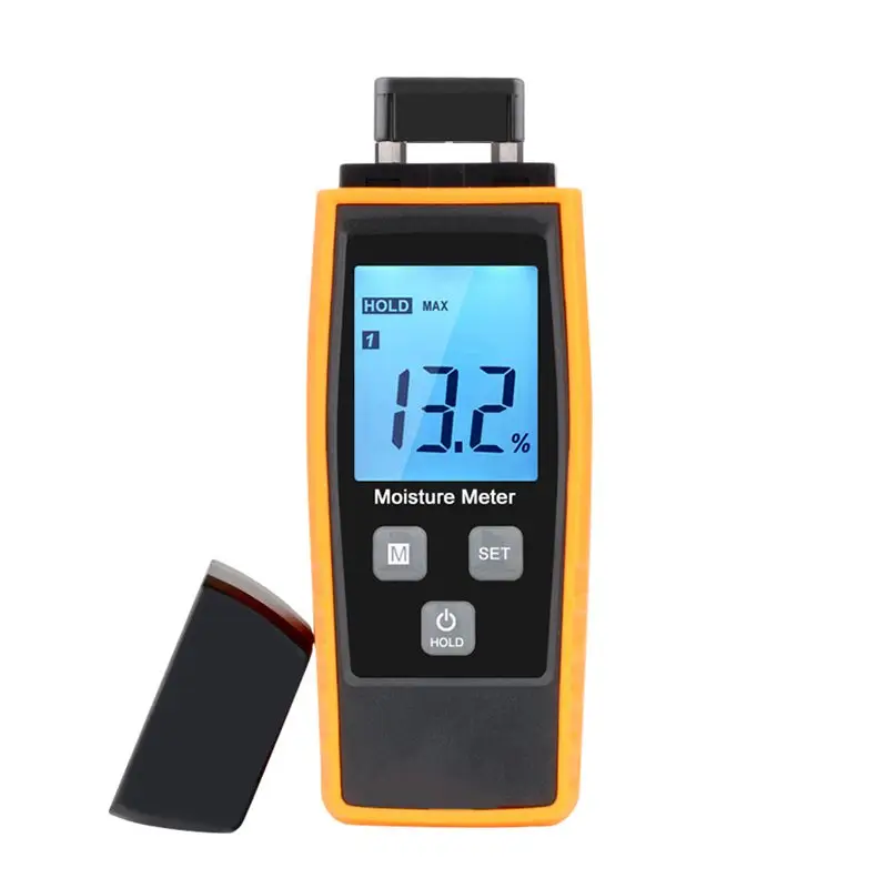 

Large LCD Digital Wood Moisture Meter 0-80% Portable Cement Mortar Humidity Tester Timber Damp Detector Backlight Reading Lock