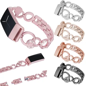 

#30 1pc 5.5-8.1inch Watch Band Strap Stainless Steel Replacement Smart Watch Link Bracelet For Fitbit Charge