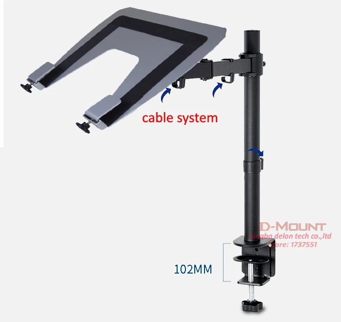 DL-MD10LP 400 мм Регулируемая по высоте подставка для ноутбука Универсальный вращающийся лоток для ноутбука настольная подставка для монитора 10-15 дюймов Noteboo - Цвет: DL-MD10LP20