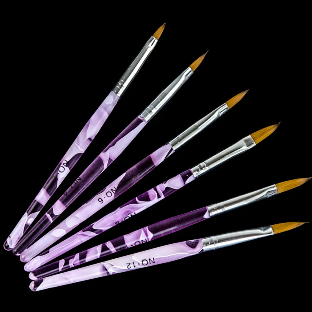 

6Pcs Nail Art Brushes Set Drawing Painting Brushes For 3D Mold DIY False Nail Tips UV Nail Gel Polish Nail Art Tools Dropship