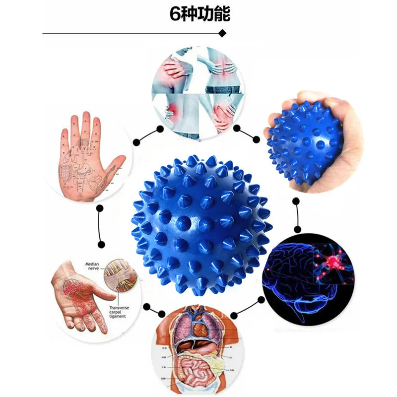 Прочные ПВХ спики шарики для массажа рук триггер точка Спорт Фитнес руки от боли в ногах тренажерный зал фитнес-Мячи оборудования йога мяч