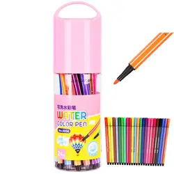 24 краски акварелью Набор моющийся нетоксичный большой емкости Детская школьная живопись граффити Рисование ручка художественные