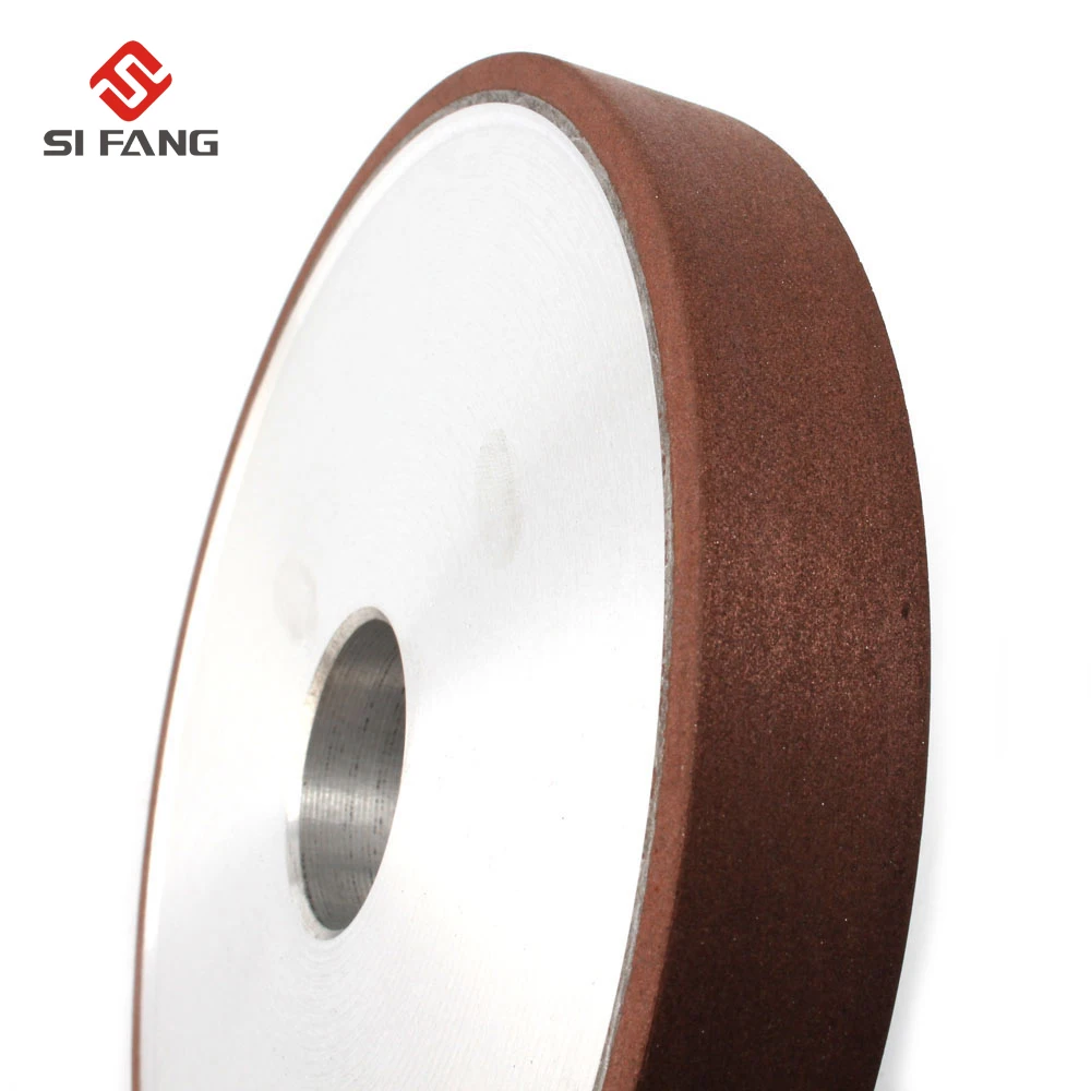 Skup 200mm spoiwo żywiczne diamentowe tarcze do ostrzenia 150 180 Grits płaskie ściernice elektronarzędzia do węglika narzędzia ścierne 200*20*32*4mm