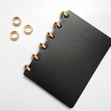 6 шт./лот, школьные принадлежности, металлические вкладыши, переплетные кольца, брелок, бронзовый альбом записная книжка, папка, аксессуары