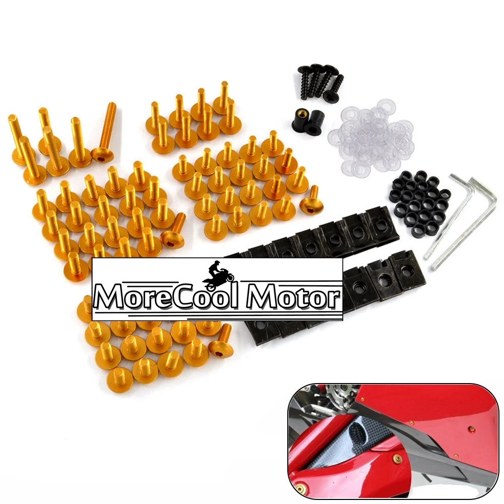 

Complete Motorcycle Fairing Bolt Kit Body Screws Nuts For Yamaha YZF R1 2009 2010 2011 2012 2013 2014 Bodywork Fasteners