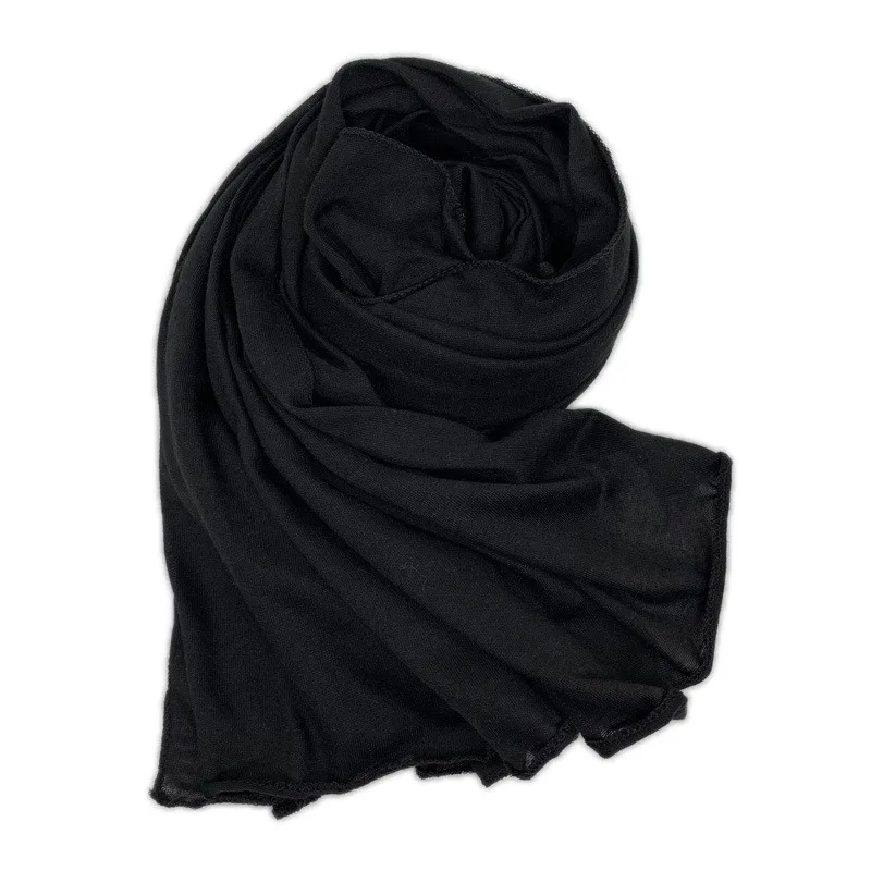 women plain bubble cotton jersey scarf Head hijab wrap solid color headband shawls foulard femme muslim hijabs store - Цвет: 16