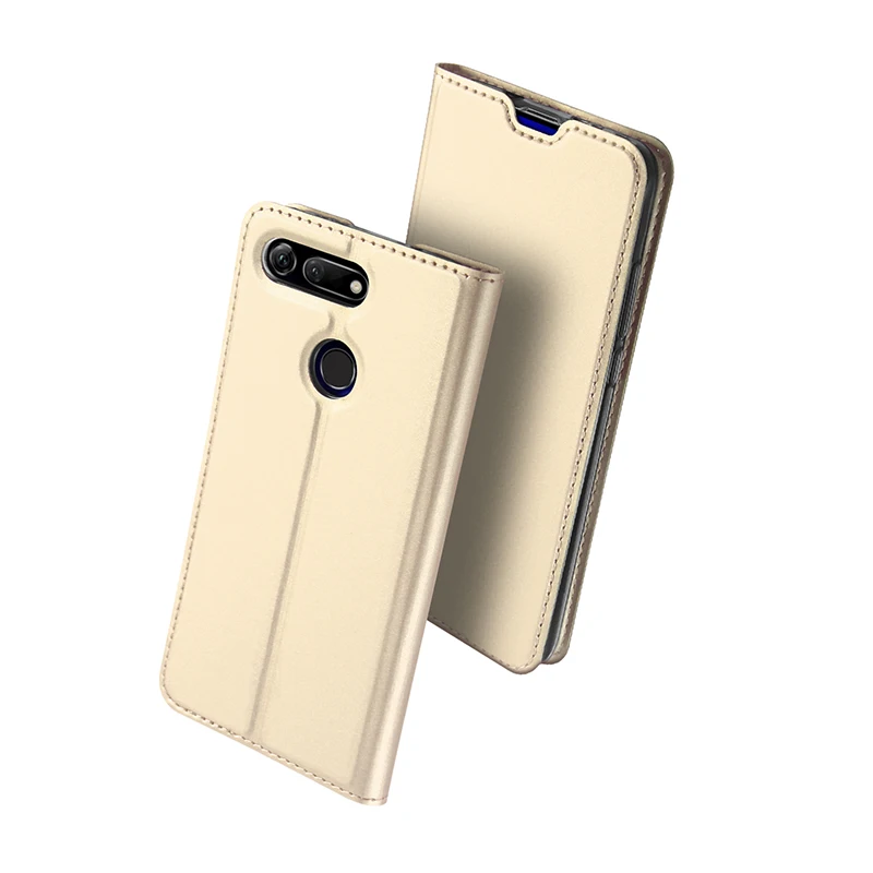 Люксовый Телефон чехол для телефона huawei HONOR V20 из кожи с магнитной откидной