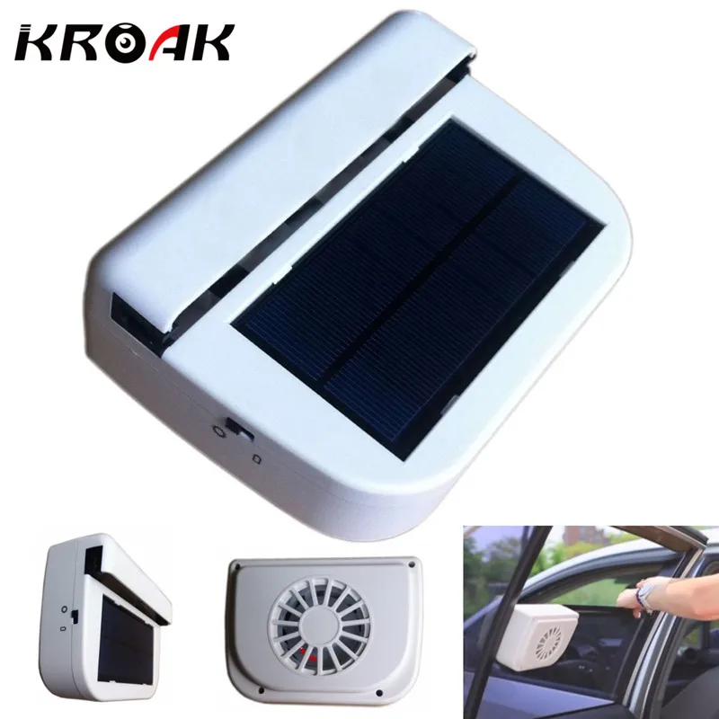 solar powered car cooler window fan
