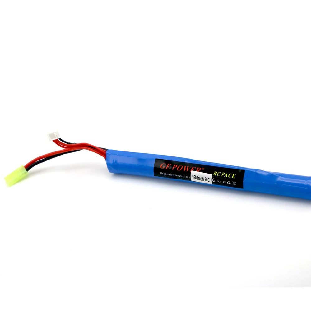 2 шт./лот GE Power RC Lipo аккумулятор 11 1 В 1500 мАч 20C AKKU Mini Airsoft Gun Аккумулятор модель 40C |