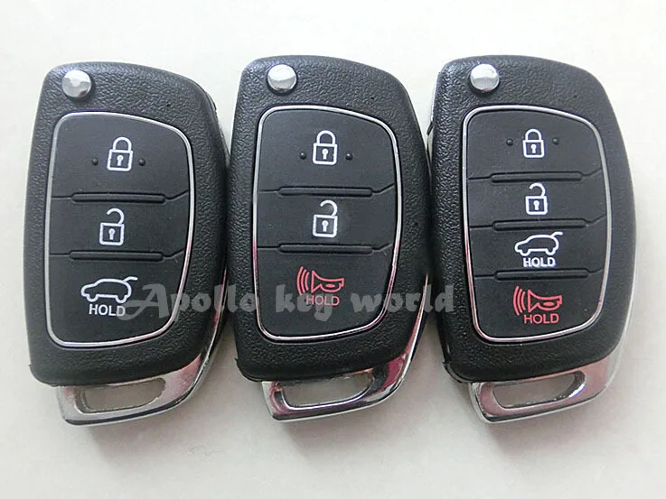 

Brand New 3 Buttons/4 Buttons Flip Folding Remote Key Shell Case For Hyundai IX35 Mistra Verna Avante Fob Key Cover 5PCS/Lot