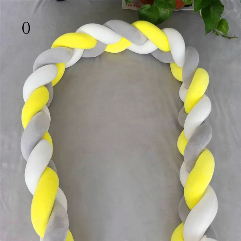 Crib enclosure Anti-collision Baby Colorful Soft Knot Pillow Braided Crib Bumper Decorative Bedding Cushion #4j11 (23)