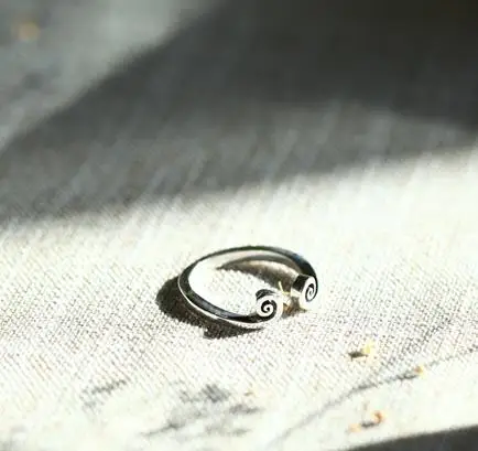 

Vintage Style 925 Sterling Silver Couple Rings Tail Rring love you a million years straitjacket free shipping