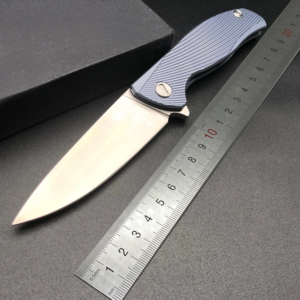 BMT Bear F95 Icebreaker Tactical Folding Knife D2 Blade Titanium Handle