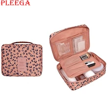 PLEEGA Brand Women Cosmetic Bag Pattern Canvas Portable MakeUp Bags Cosmetic and Makeup Tools Organizer Bags Travel Wash Pouch