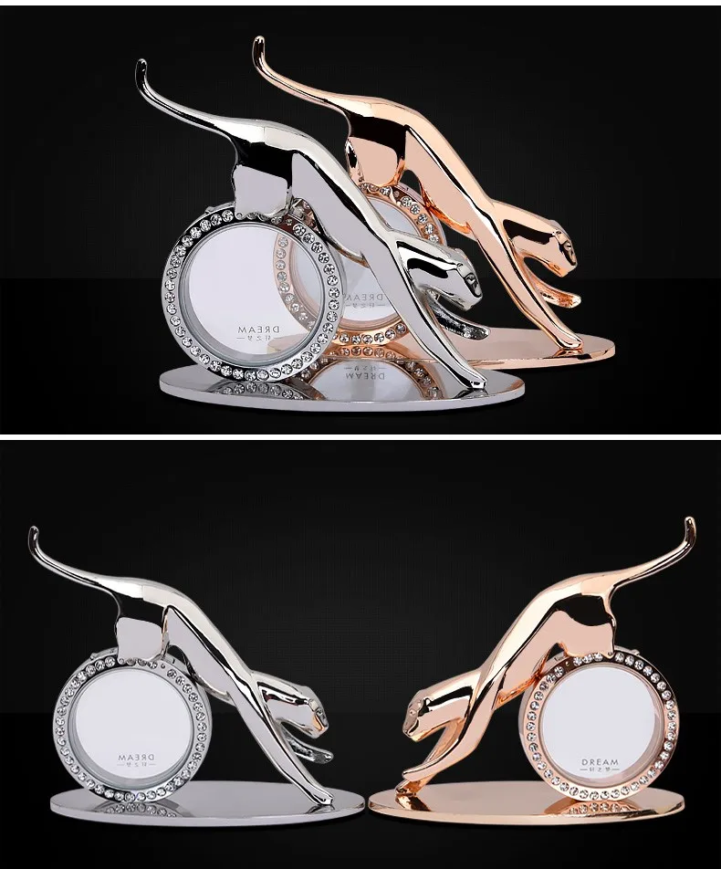 Simulation Animals Cheetah Car Perfume Ornaments For Car Creative Gold & Silver Golden Leopard Car Accessories Ornaments NO.3581