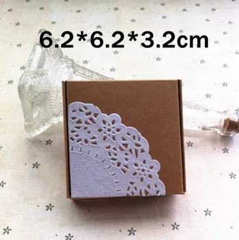 

DHL free shipping 6.2*6.2*3.2cm High quality brown Kraft Paper box. gift, candy, handmade Paper box 200pcs\lot