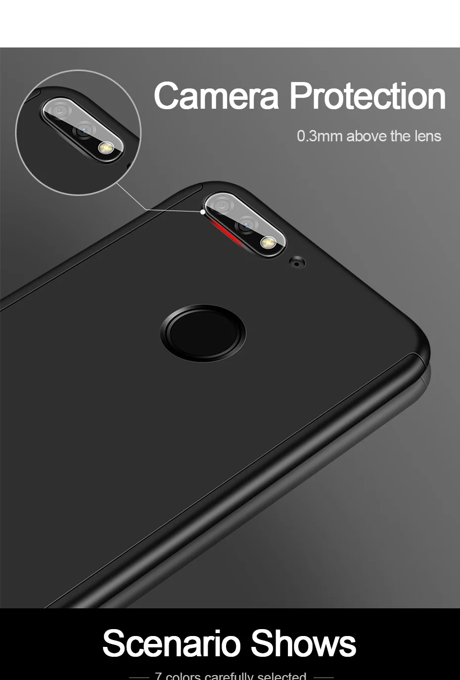 Роскошные 360 Полное покрытие чехол для телефона для Huawei Y7 Y6 pro P20 P30 Pro P8 P9 P10 Lite Honor 10 8 9 lite 7A 7C чехлы с Стекло