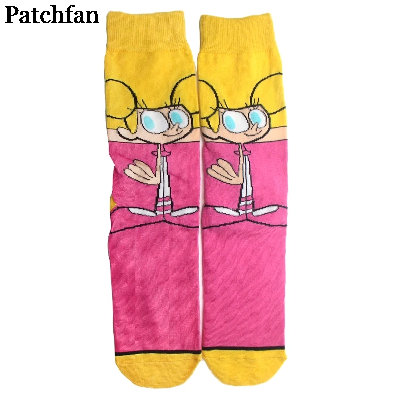 Patchfan Dexter's Lab мультфильм смешной 90s аниме печатных женские носки лодыжки Kawaii Вечерние подарки для косплея украшения A2177