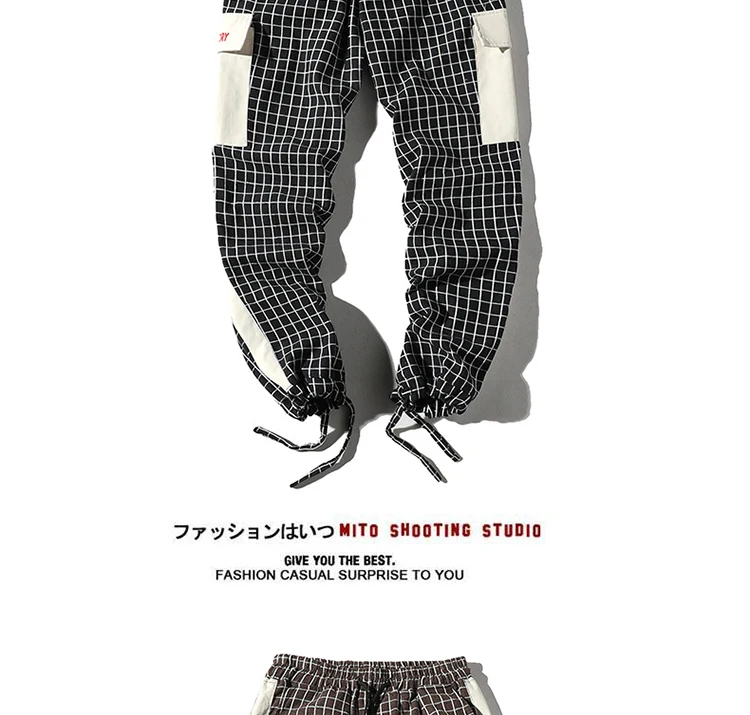 LAPPSTER клетчатые брюки мужские лоскутные уличные джоггеры хип-хоп клетчатые черные спортивные штаны повседневные брюки Харадзюку шаровары