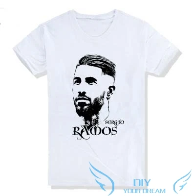 New Sergio Ramos top printed T SHIRT cotton short sleeve T-shirt for boyfriend gift - Цвет: 2