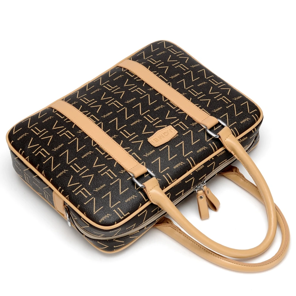 Laptop Bag, PU Water Resisatant Business Messenger Briefcases for Men and Women Fits 13.3 14.1 15.6 Inch Laptop Bag for Macbook