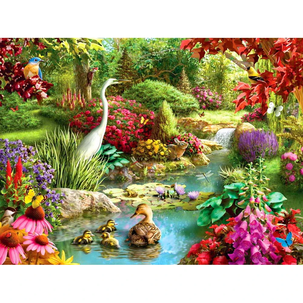 

Diamond Painting Full Square Landscape Duck Diamond Embroidery Scenery Full Round Pictures Of Rhinestones Home Decoration a1528